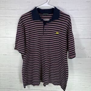 Augusta National Masters XL blue red stripe MEN polo golf shirt preppy old money